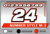 PRINTED NUMBER SET M-3